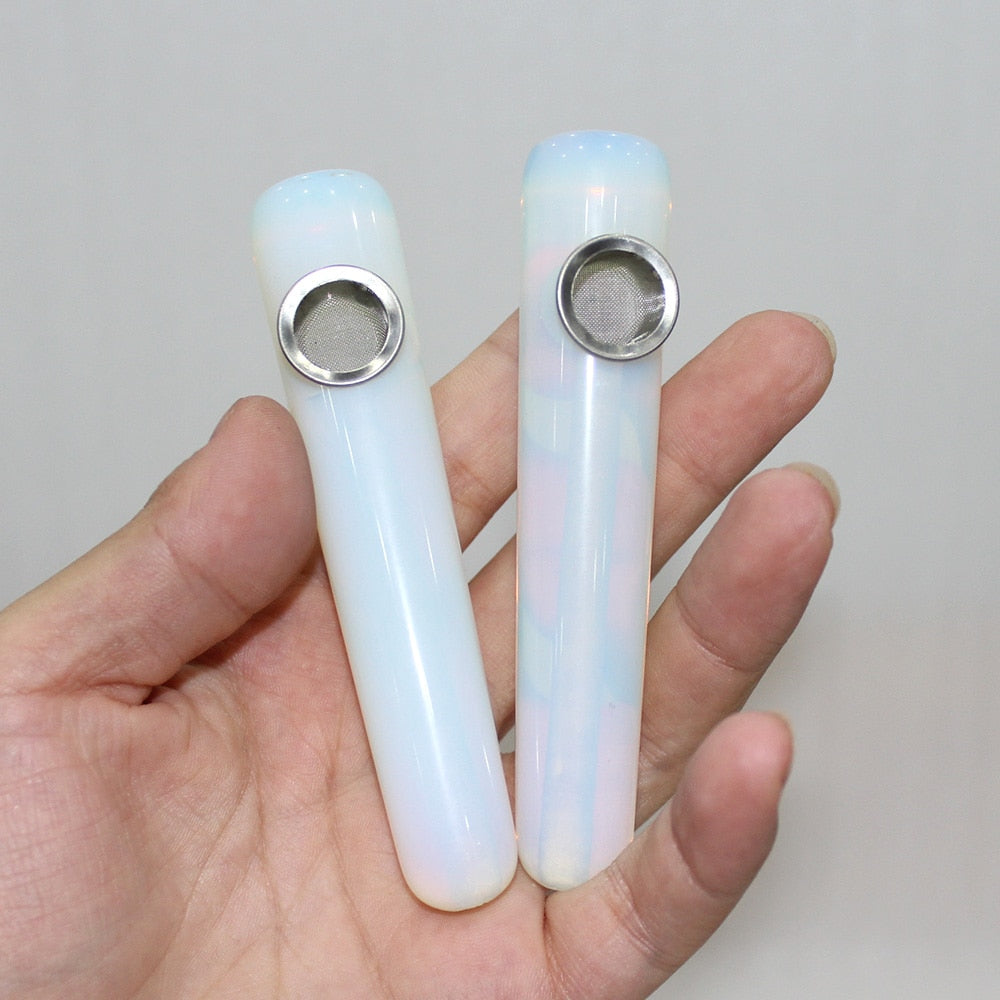 Natural Opal Crystal Stone Quartz Semi-precious Massage Bar