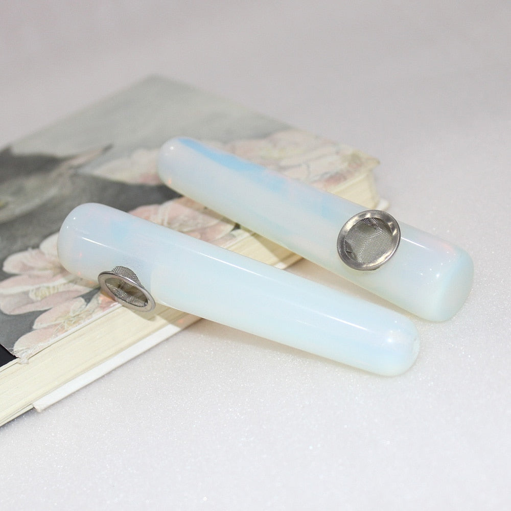 Natural Opal Crystal Stone Quartz Semi-precious Massage Bar