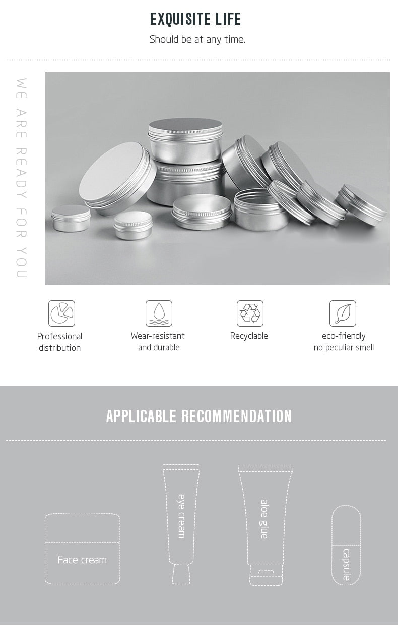 6ps Empty 180g Aluminum Candle Jar
