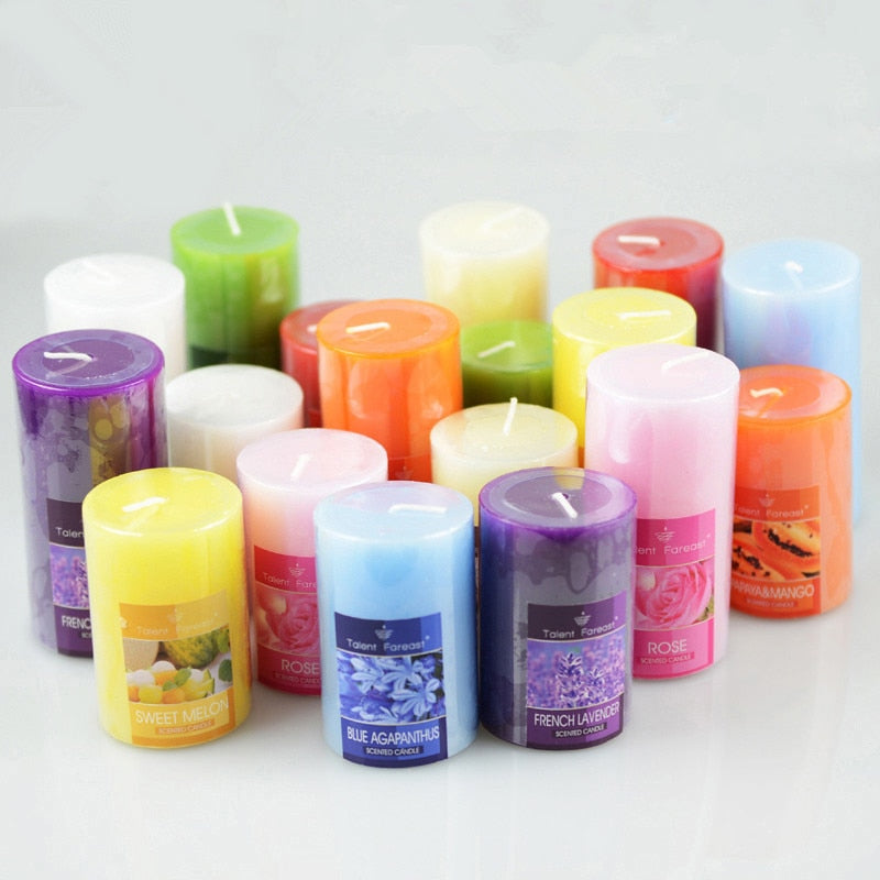 Cylindrical Aromatherapy Smokeless Candle Romantic Scented candles