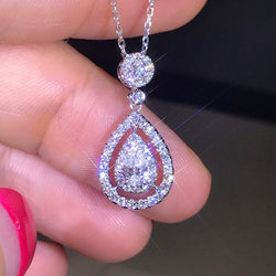 Water Drop Pendant -Zircon Stone