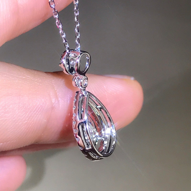 Water Drop Pendant -Zircon Stone