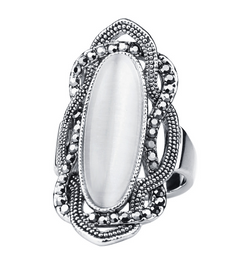 TOP QUALITY BOHEMIAN STYLE WHITE OPAL RING