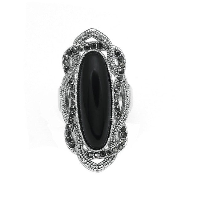 TOP QUALITY BOHEMIAN STYLE WHITE OPAL RING