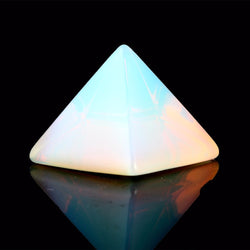 Natural Stone Carved Opalite Opal Pyramid