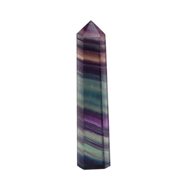 Quartz Crystal Stone Point Healing Hexagonal Wand Treatment Stone