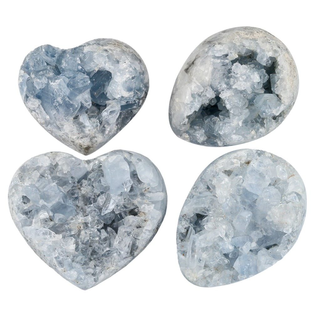 1PC NATURAL BLUE CELESTITE MINERAL HEALING CRYSTAL CLUSTER