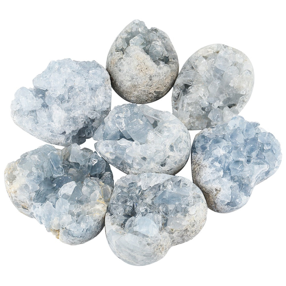1PC NATURAL BLUE CELESTITE MINERAL HEALING CRYSTAL CLUSTER