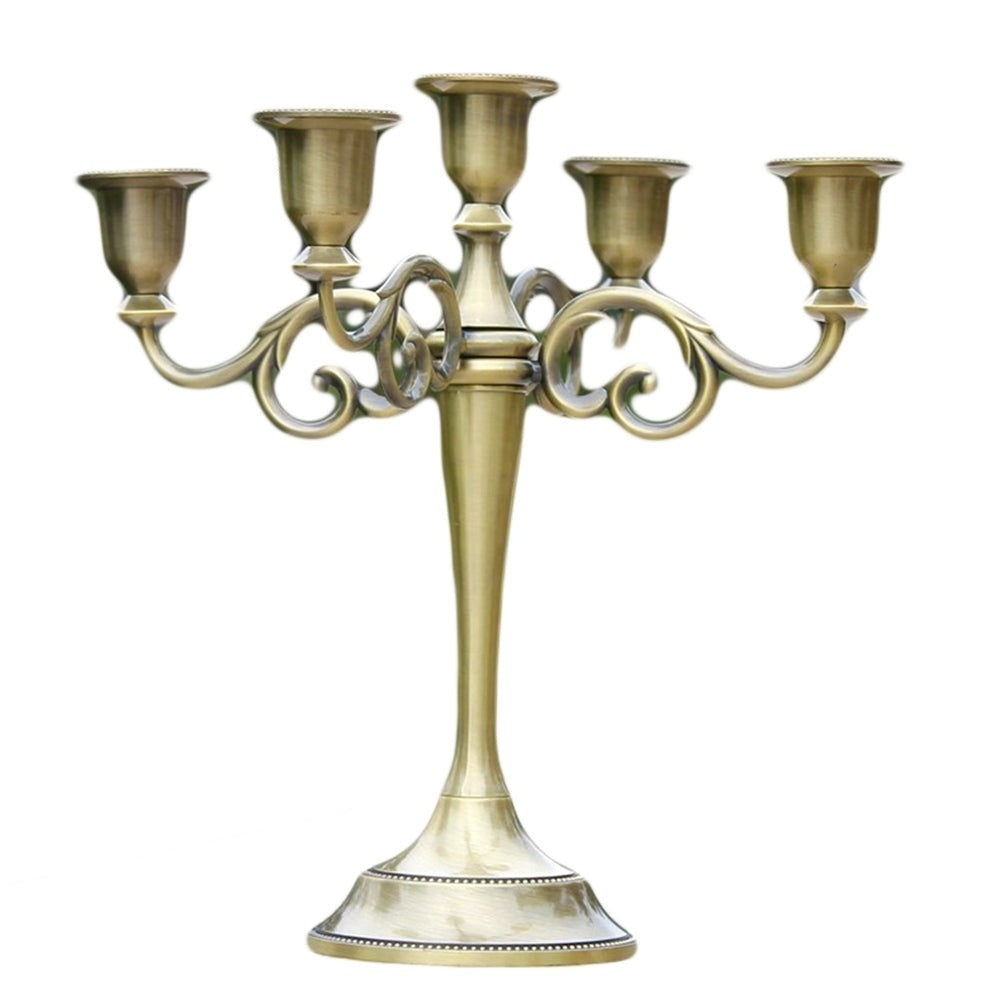 3-Arms Metal Pillar Candle Holders