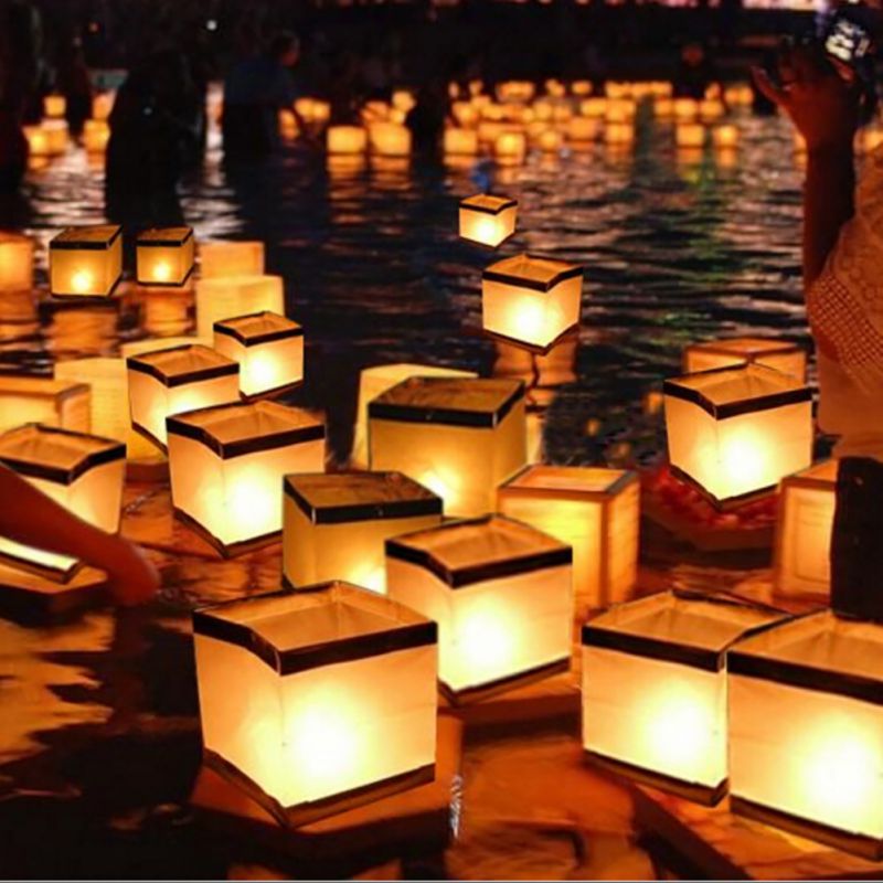 Square Lantern Paper Lanterns Wishing floating Candle