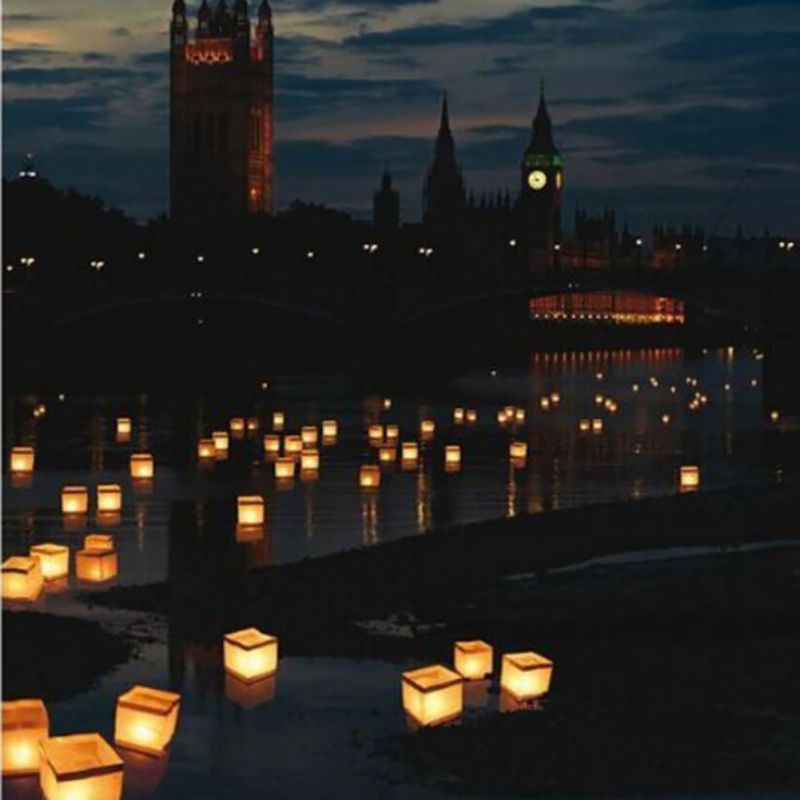 Square Lantern Paper Lanterns Wishing floating Candle