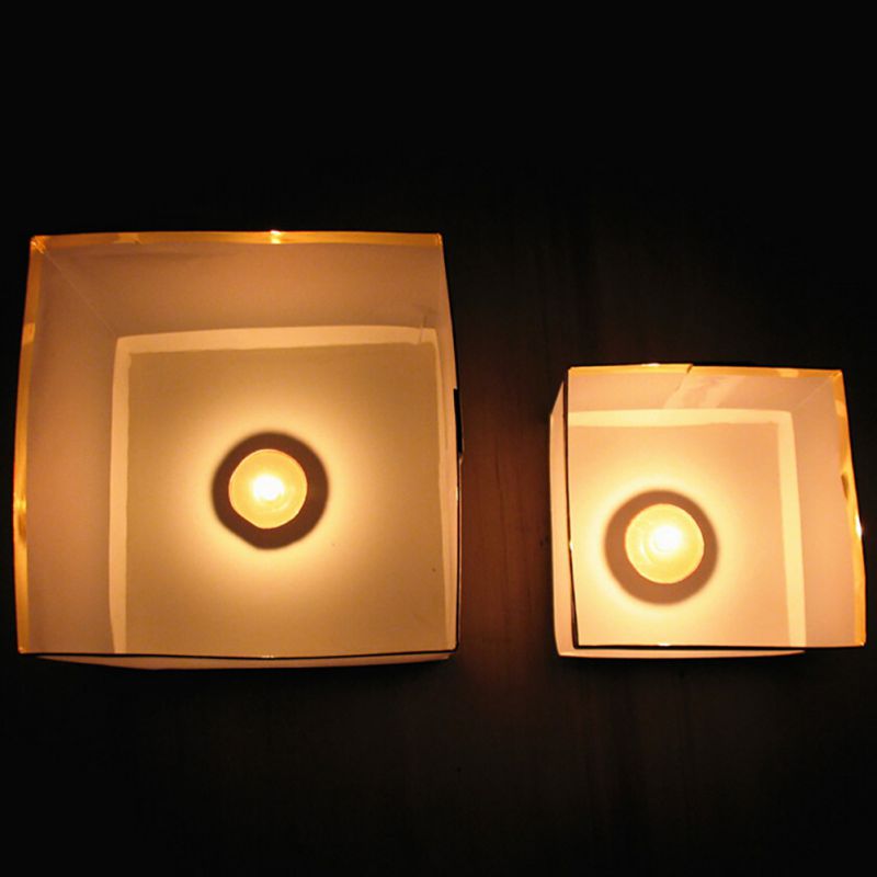 Square Lantern Paper Lanterns Wishing floating Candle