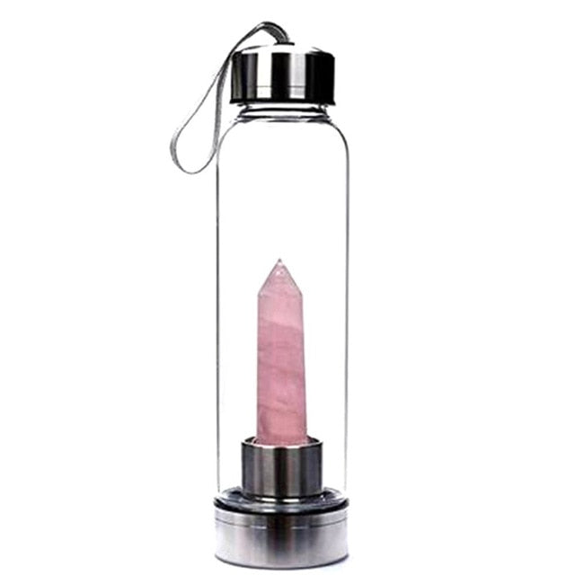 Water Bottle Infuser with Natural Crystal