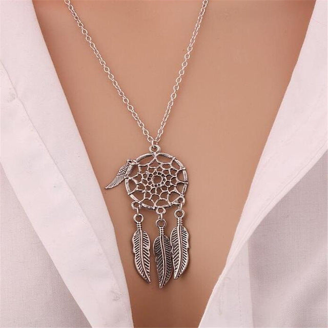 Trendy Dreamcatcher Pendant Mandala Lotus Necklaces