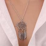 Trendy Dreamcatcher Pendant Mandala Lotus Necklaces