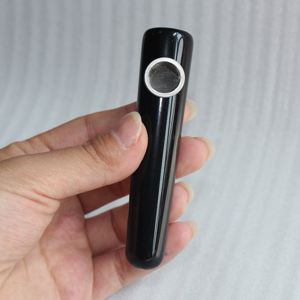OBSIDIAN CRYSTAL STONE QUARTZ - TUBE PIPE