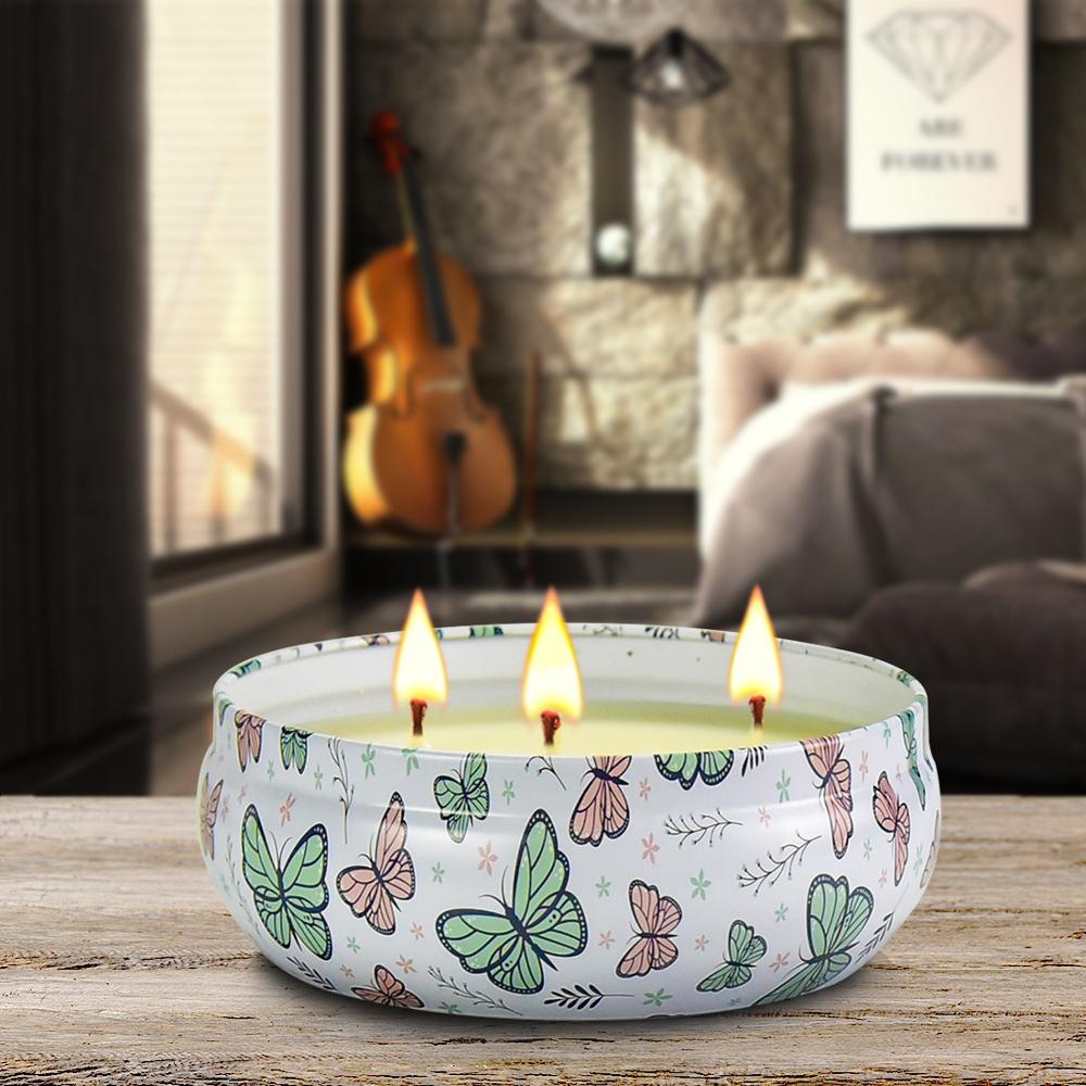 14oz large jar scented essential oil environmentally friendly candle light